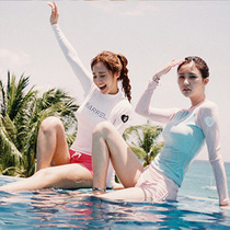 Swimsuit female Conservative sunscreen diving suit surf snorkeling dress Sports covering belly thin long sleeve swimsuit student swimsuit