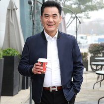 Middle aged jacket jacket mens spring and autumn middle-aged casual dad Autumn clothes 40-50-year-old 50-thin-style grandfather blouses