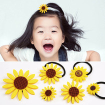 Korean childrens hair accessories Hairband baby girl Sunflower sunflower hairclip tie hair rope clip head accessories