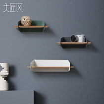 Modern minimalist wall wall hanging Nordic creative living room bedroom bathroom wall decoration macaron ins shelf