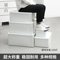 Drawer storage box large capacity simple home dormitory wardrobe clothes storage box left White