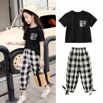 South Korean girls clothes summer suit CUHK Tong 2021 new summer clothes childrens clothes ten 12 12 years 13 girl foreign air