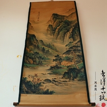 Antique calligraphy and painting Chinese painting Celebrity calligraphy and painting Middle hall painting Living room hanging painting Landscape painting Jinnong landscape painting has been mounted