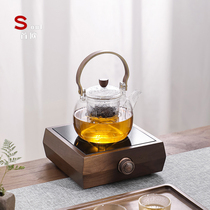 Shouou walnut electric pottery stove for making tea making tea pottery pot high temperature resistant glass steamer boiling water stewing medicine fully automatic