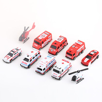 Ambulance Fire Truck Cake Swing Piece Decoration Emulation Ambulance Toy Boy Birthday Themed Sitcom