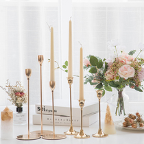 Man Yue Nordic home Candlestick romantic dinner scented candle holder ornaments Crafts gift wax