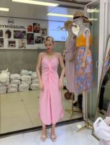 2019 New womens dress womens fashion temperament holiday beach suspenders skirt