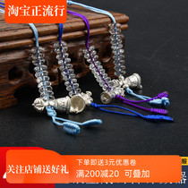 Tibetan Buddhist supplies 925 sterling silver Buddha beads Rosary accessories Lotus petals Diamond Bell pestle Recitation counter