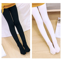 Girls playing underwear white jump socks dance socks winter children add velvet and thicker elastic children wear pantyhose winter