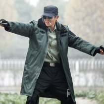 Military cotton coat mens winter long thick cold-proof medium-length northeast labor insurance cotton jacket security cotton-padded clothing military cotton-padded clothing
