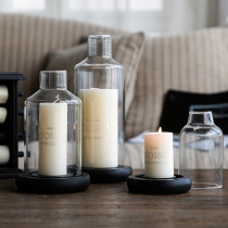 Creative glass candle holder ornaments candle diy Nordic ins style living room table romantic wedding candlelight dinner props
