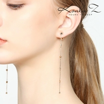 Koala pig tassel round face long five-pointed star super Fairy earrings ear clip earrings earrings ear clip without ear hole female Japanese cold wind