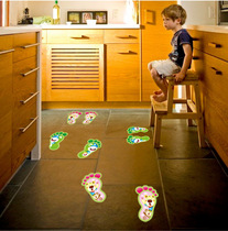 New luminous wall stickers wholesale fashion combination fluorescent stickers children cartoon creative color feet Y0041