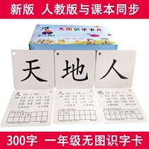 No picture literacy card human education version of the first grade primary school children Early childhood enlightenment literacy 0-3-6 years old