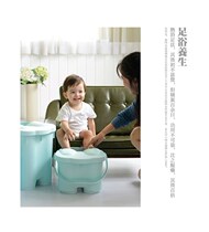 Thickened portable baby foot wash basin Childrens cartoon plastic foot bath bucket small home massage foot bath bucket