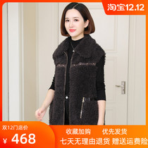 2020 winter fur particles sheep shearing composite fur one-piece jacket womens short vest Korean casual vest