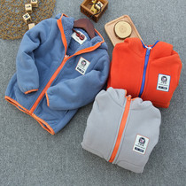 Autumn and winter boys hooded lamb cashmere thickened coat children Winter Children foreign gas velvet fleece jacket childrens clothing