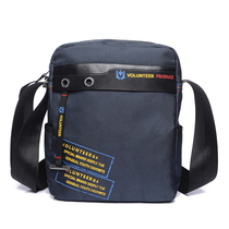 Shoulder Bag Men Canvas Tide Waterproof Multi-Layer Shoulder Small Bag Leisure Oxford Cloth Bag Street Personality Outdoor Backpack Men