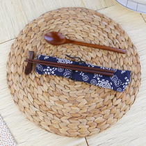 KENS straw woven European insulation mat straw mat Western food non-slip mat coaster bowl mat woven table mat round