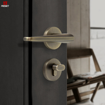RESET indoor door lock Simple and light luxury with black bronze door handle split lock for bedroom wooden door