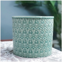 MimeHome Outlet Handmade Treasure Reliefs Ice Cracked Ceramic Light Lavish Retro Solitary s Multi Meat Extra-large Flower Pots