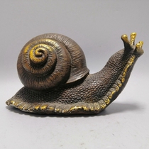 Antique pure copper antique book snail paperweight snail paperweight decoration office desk desktop creative personality craft gift