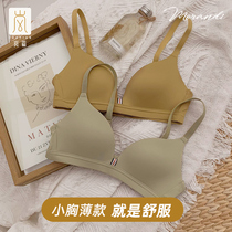Ultra-thin small chest underwear women without steel ring gathered students high school girl bra Japanese bra big chest small