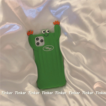 Apple 12 mobile phone shell net red applicable iPhone13promax creative cacti cute mini silicone gel soft shell