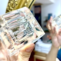 Ryuji May-glazed medecine crystal glass double with crystal drill solution tank crystal A liquid cup bottle cap is available