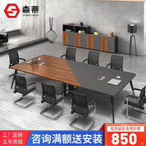 Office furniture Conference table Long table Office desk Simple modern conference room table and chair combination Long table Large negotiation table