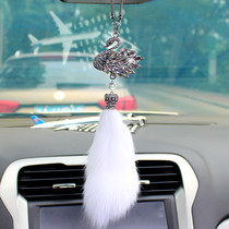 Car pendant Crystal Swan Diamond Korean cute lady car accessories car pendant fox hair ornaments