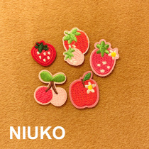 NIUKO embroidery cloth patch cute strawberry apple girl child cute cherry cloth label patch patch adhesive adhesive patch