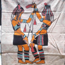 Guizhou Artisanal Wax Dyeing Mural Wall Curtains National Original Partition Curtain Bar Clubhouse Restaurant Fabric Decorations