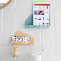 Bathroom ipad tablet mobile phone charging bracket sticky large plug hanger door key small object adhesive hook