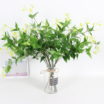 Simulation 3 fork honeysuckle leaf wedding decoration emulation green plant manufacturer direct wedding wedding home decoration wedding decoration