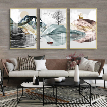 Living room decoration painting sofa background wall Dining room light luxury simple modern hanging painting Landscape triptych mural