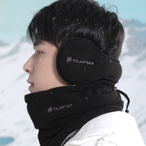 Hooded men keep warm earpacks in winter Warm outdoor bikes against cold and freeze-proof ear cover men ride earrings in winter