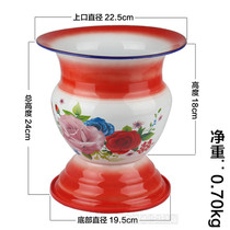 Non-slip old-fashioned thickened adult enamel spittoon short sputum bucket elderly children sputum disinfection potty child sun bucket