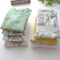 Middle and large children Lycra slim cotton underwear single layer thick men and women thermal underwear autumn pants suit