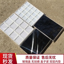 Glass cover square bare stone box Double memory cotton acrylic color treasure ring box transparent display 3*4*4*5*6