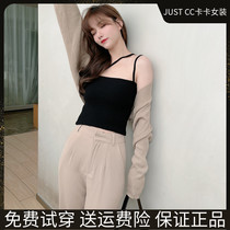 JUSCC Card Female dress Official flagship irregular knit vest net red with pitched shoulder small harnesses woman