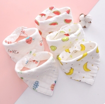 8-layer gauze saliva towel cotton soft male baby newborn anti-spit milk Korean version of foreign atmosphere 10-pack baby bib