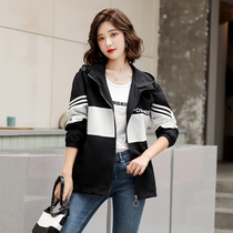 Even Cap Casual Short Coat Woman 2022 Autumn Clothing Han Version Loose cover Belly Clip Jersey Baseball Suit Little Jacket Blouse