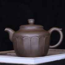 Taiwan returned old purple - sand pot famous master Xu Han Tang early factory made a full - hand Gaoling flower pot