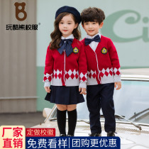 British kindergarten Garden clothes teachers spring and autumn school uniforms autumn and winter clothes for men and women children set customization