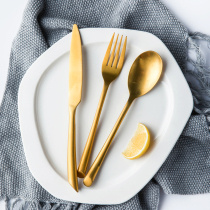 Steak knife and fork plate set Nordic ins style Western food cutlery steak knife and fork spoon tableware three-piece set