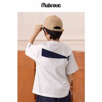 Boys' T-shirt short sleeve pure cotton summer 2022 new half sleeve children's summer boys' mid-large children's clothing trendy summer clothing