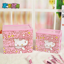 2019 New cartoon Hello Kitty storage box three-layer drawer storage box jewelry storage box makeup storage box