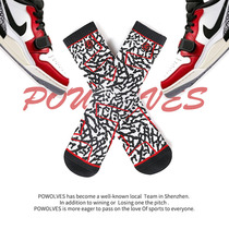 PW sweat brothers basketball socks AJ burst pattern trend street socks high-top stockings combat towel sports socks