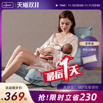 Pregnancy Breastfeeding Gadget Newborn Breastfeeding Chair Moon Bed Cuddle Doll Lumbar Cover Back Pillow Baby